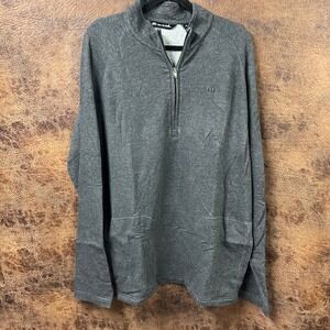 Travis Mathew 1/4 zip Gray Long Sleeve Mens Large Pullover Henley Golf Shirt